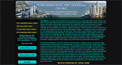 Desktop Screenshot of hiltonfortlauderdalecondos.com